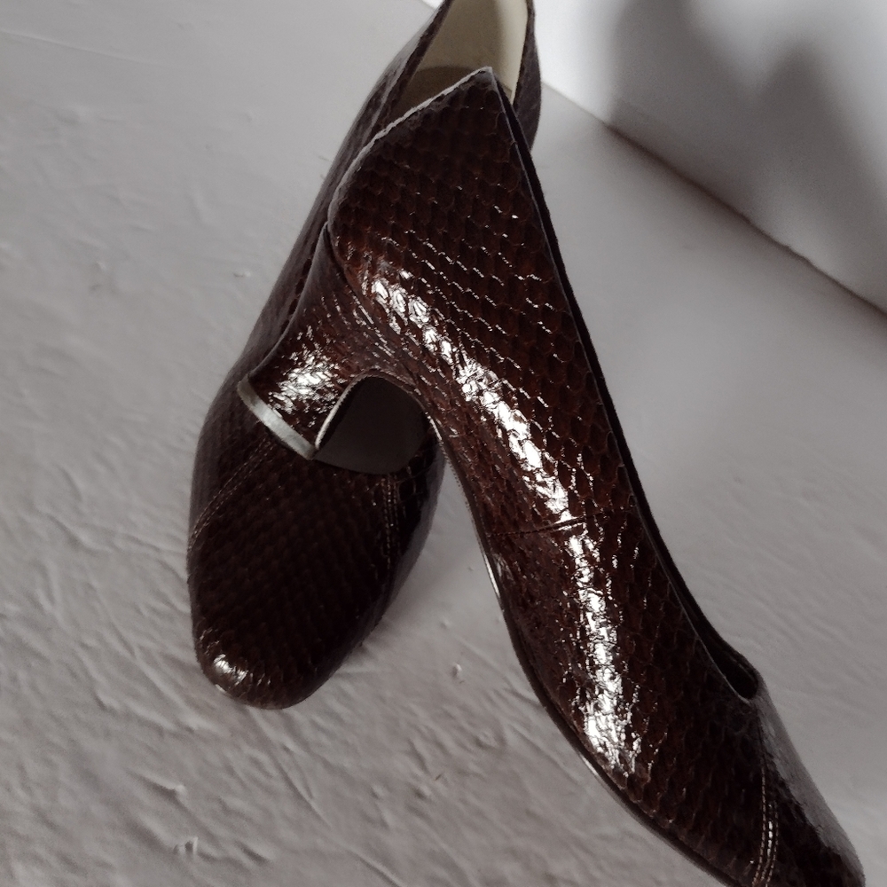 Mark & Lemp Snakeskin Women's Shoes Heels 7W